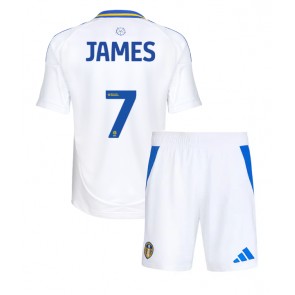 Billiga Leeds United Daniel James #7 Hemmatröja Barn 2024-25 Kortärmad (+ Korta byxor)